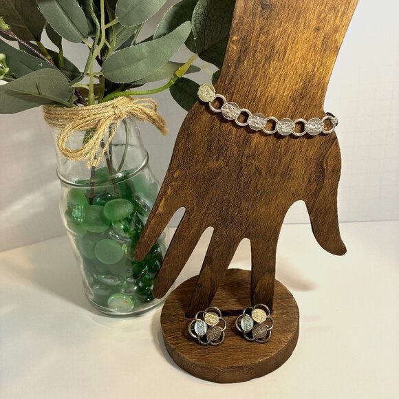 Vintage Sarah Coventry Young & Gay Bracelet & Earring Set - Picture 1 of 9